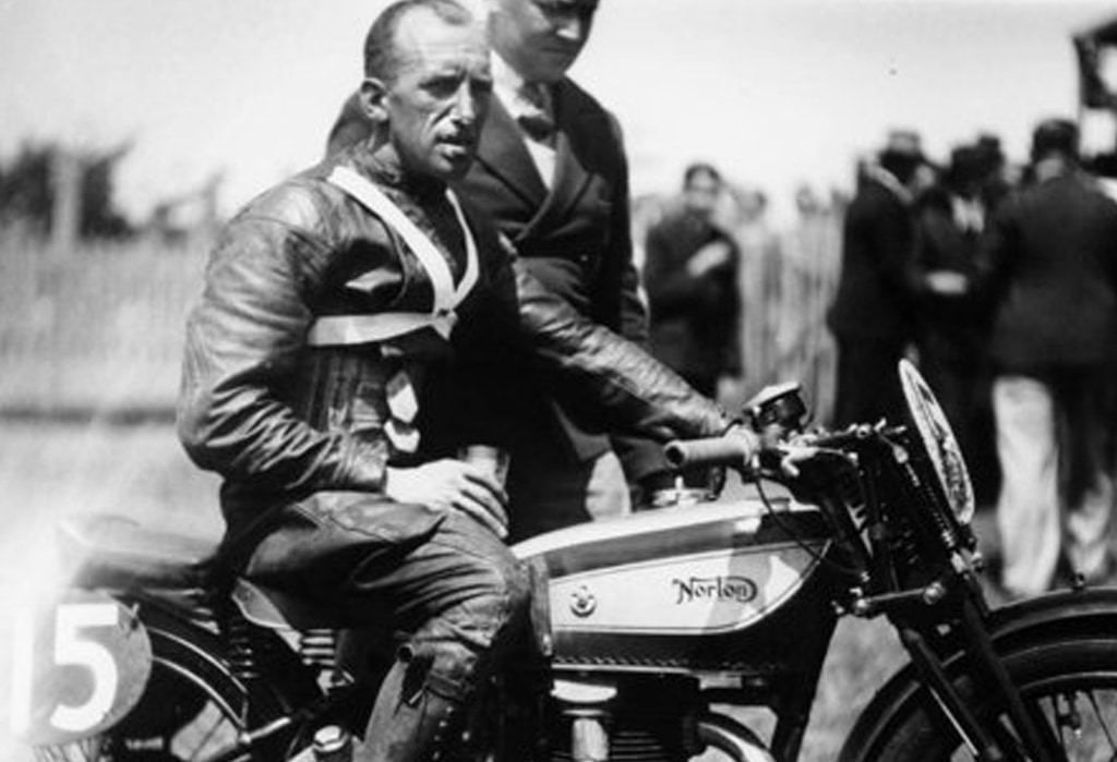 Man sitting on a motorbike