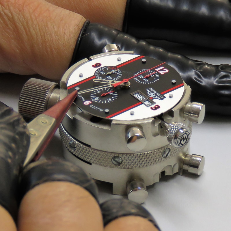 CR1 watch being built