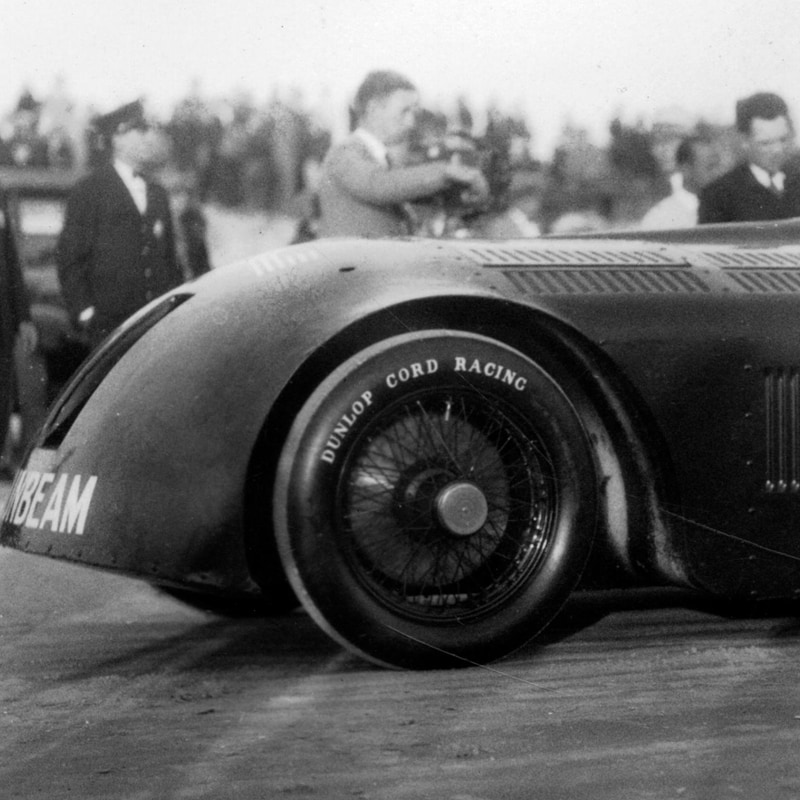 Wheel from the Sunbeam land speed vehicle