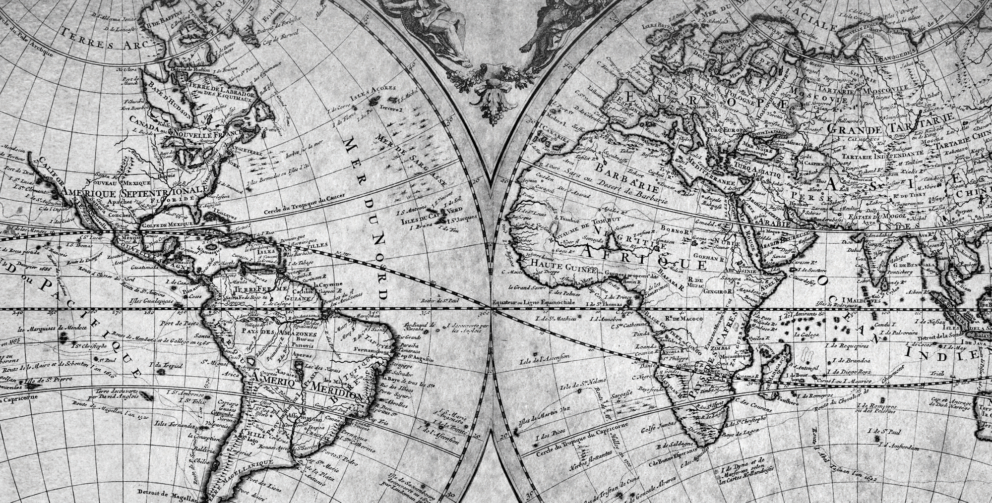 Vintage style world map