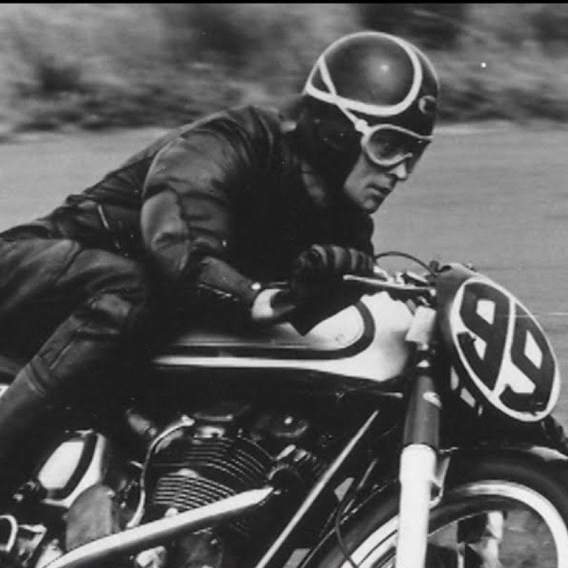 Man racing a motorbike