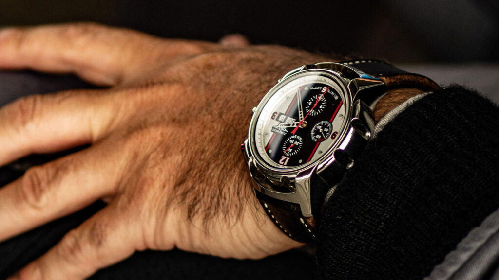 CR2 watch close up wrist shot