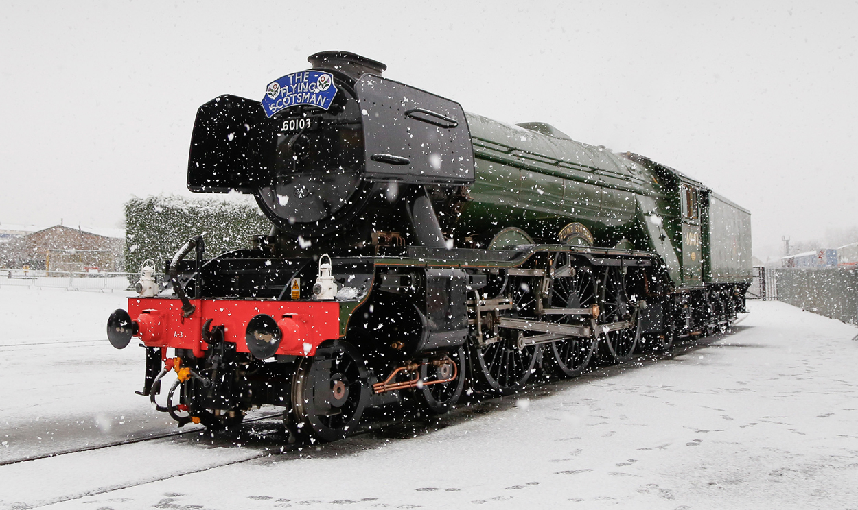 Flying scotsman in the snow
