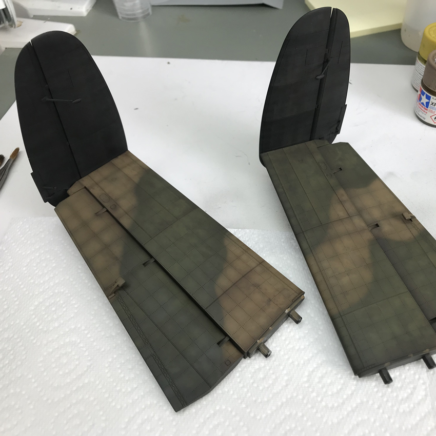 Close up of Dambuster model parts