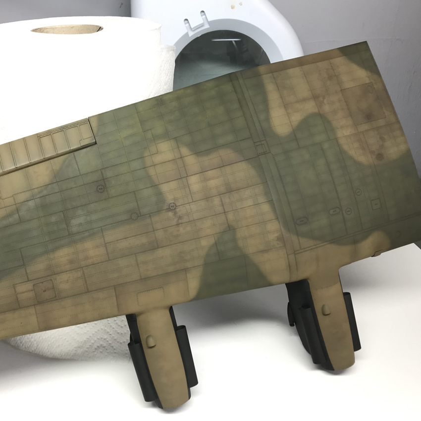 Close up of wing of Dambuster model