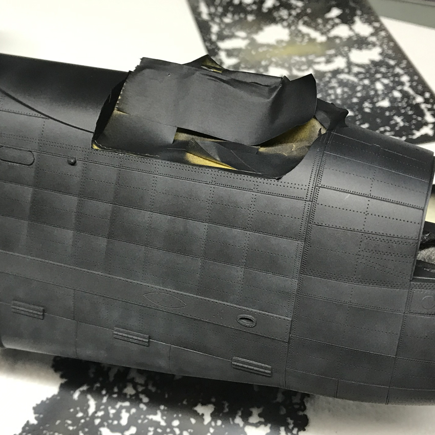 Close up part of Dambuster model