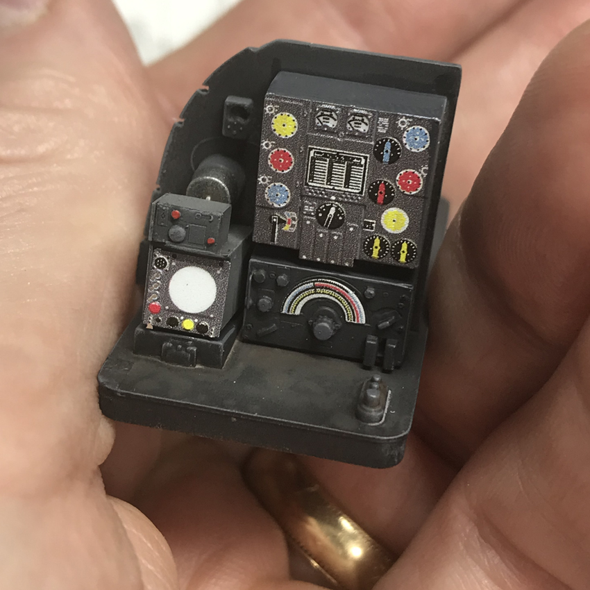 Close up of Dambuster model interior part
