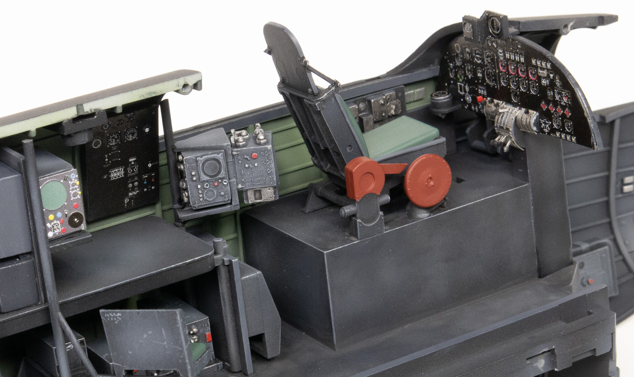 Internal parts of Dambuster model being assembled