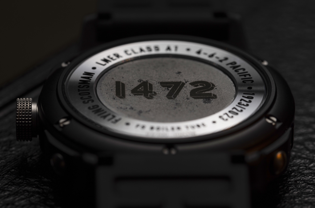 Back of Flying Scotsman FS-1 watch