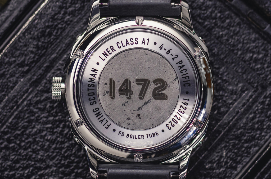 Back of Flying Scotsman FS-2 watch