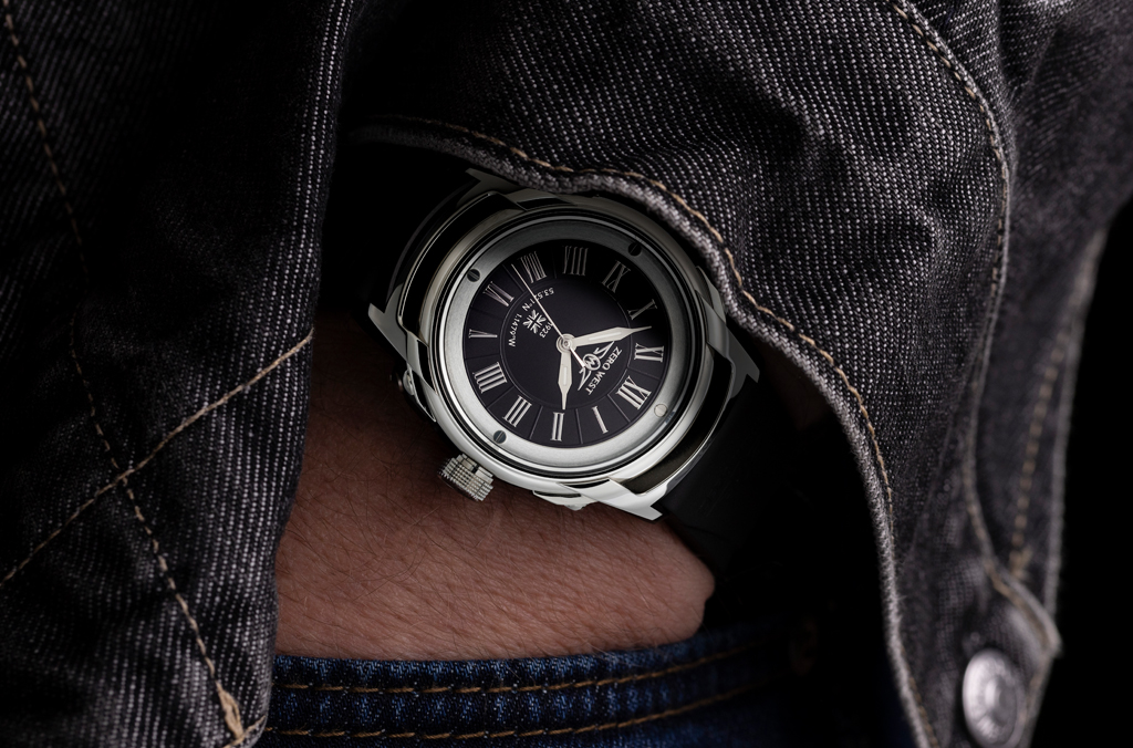 Flying Scotsman FS-2 wrist shot with denim jacket