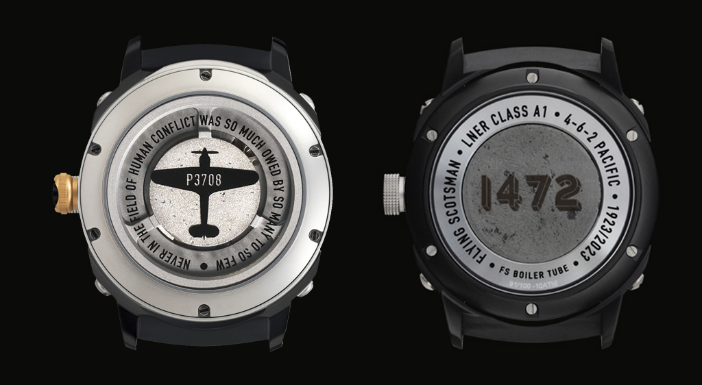 Back of two 41mm watches