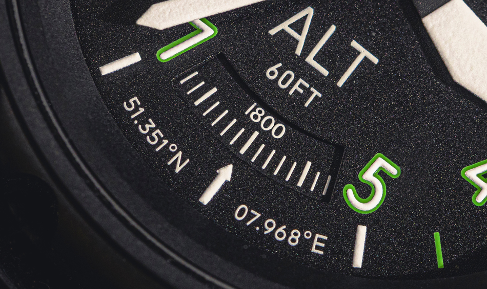 Close up of DB-1 dial